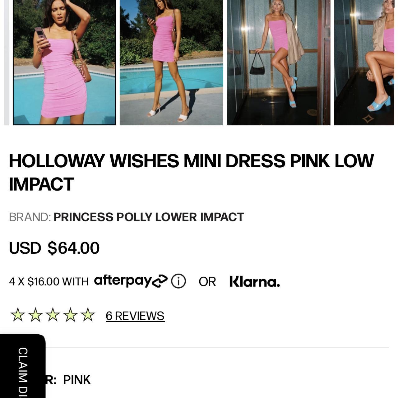 Princess Polly HOLLOWAY WISHES MINI DRESS PINK LOW - Depop