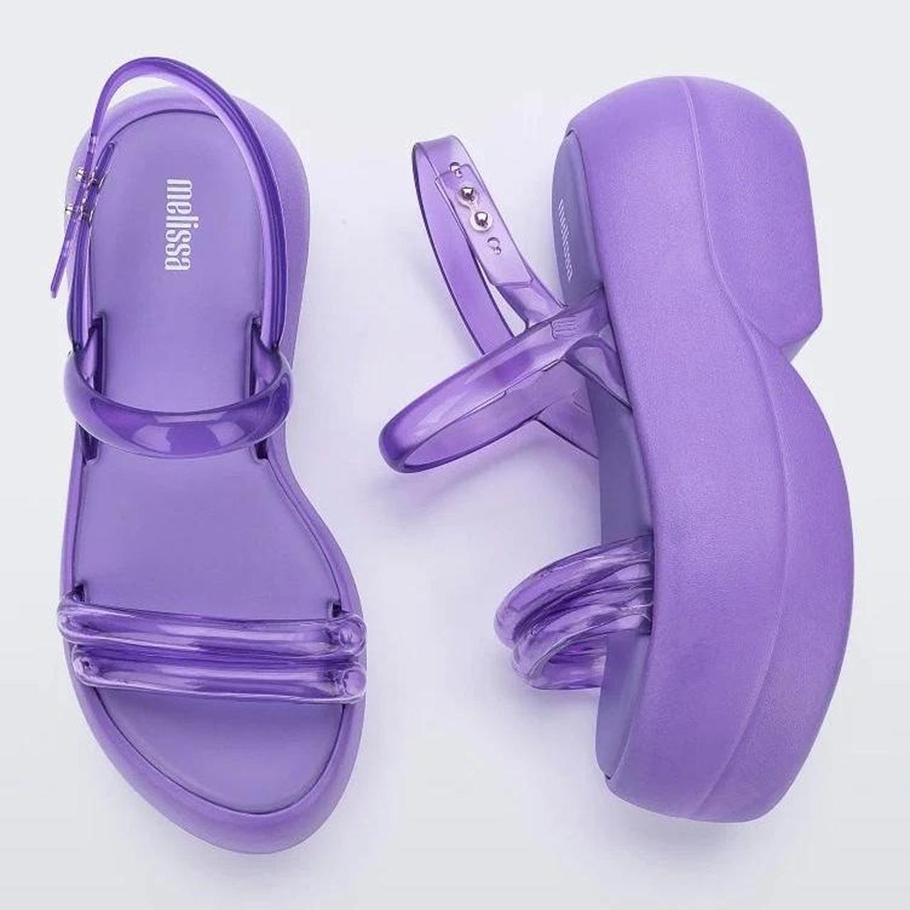 Melissa Purple Airbubble Platform Sandal Only worn... - Depop