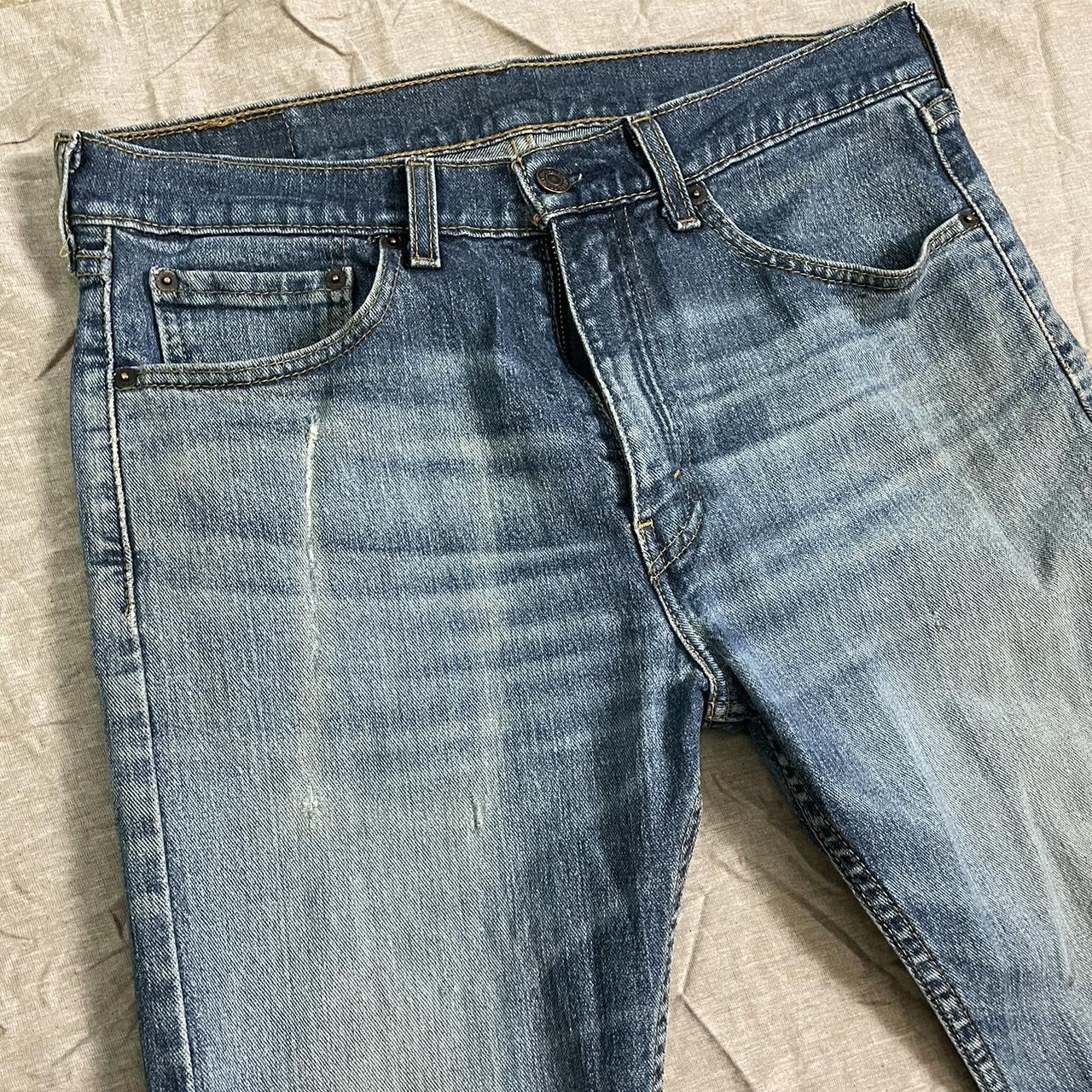 Distressed Levi’s 505 Great wash/condition Size... - Depop