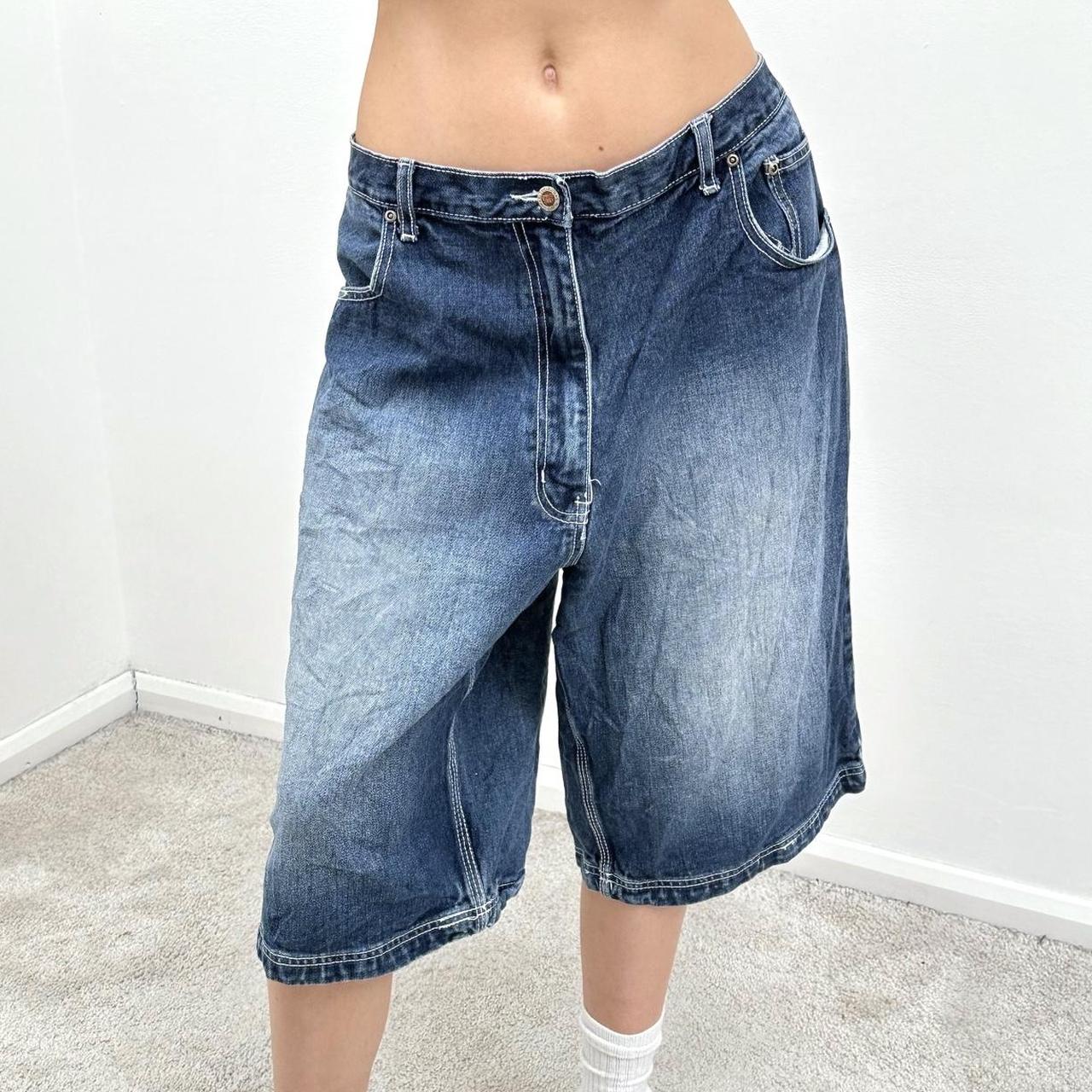 3/4 jean shorts best sale