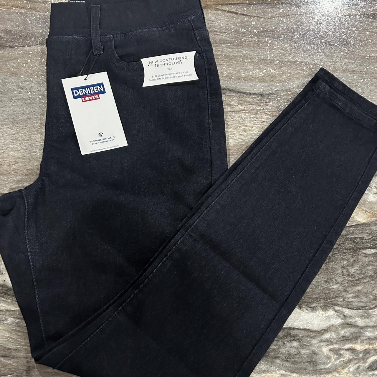 Denizen black straight leg jeans with a slim fit