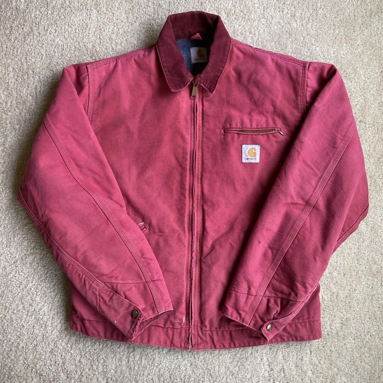 VTG Carhartt Blanket Lined Canvas Detroit Jacket... - Depop