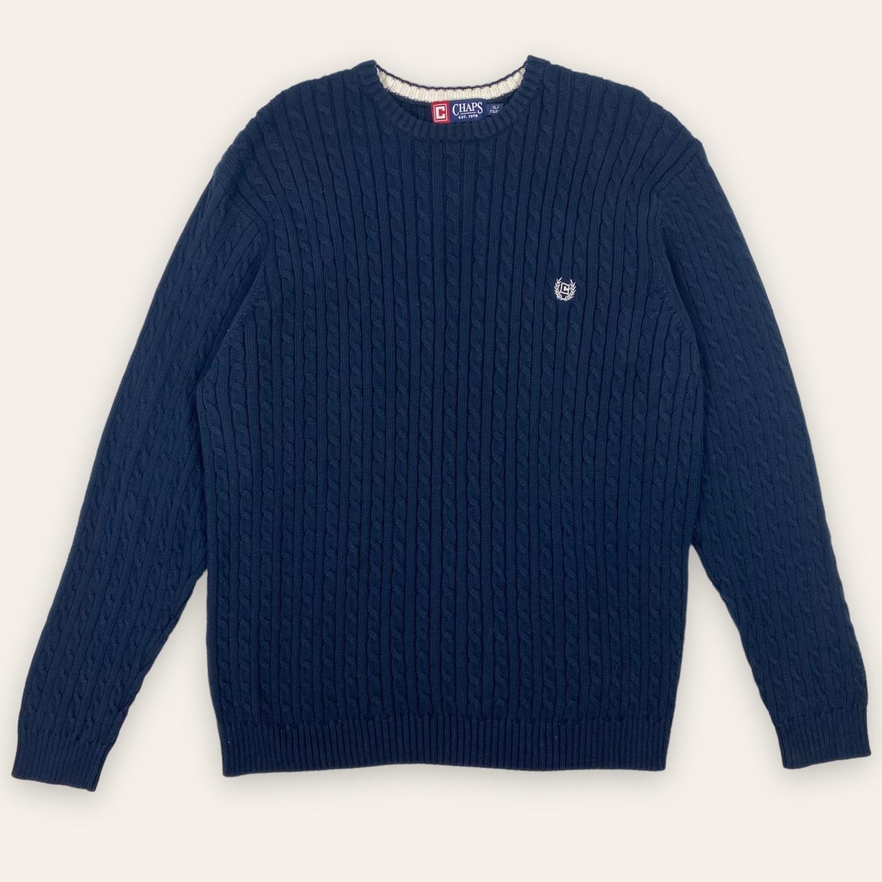 Chaps cable knit jumper Men size xl, seen... Depop