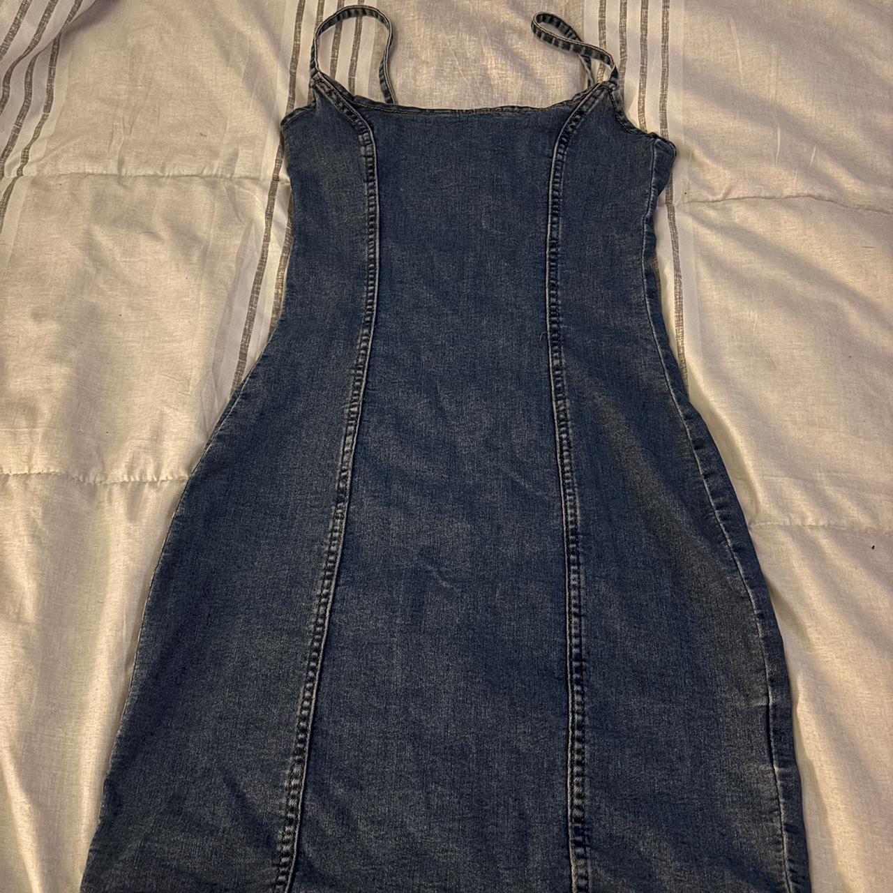 Tight Jean Dress Worn Superrr Cuteee!!! - Depop