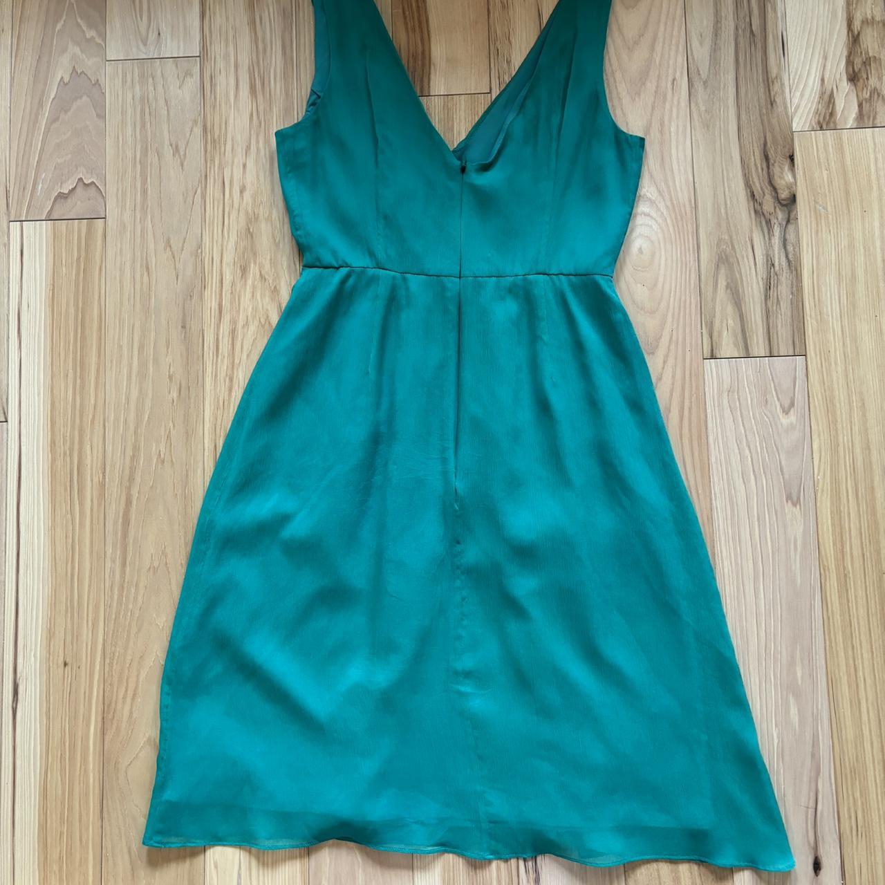 Cute green J Crew formal dress- size 2 - Depop