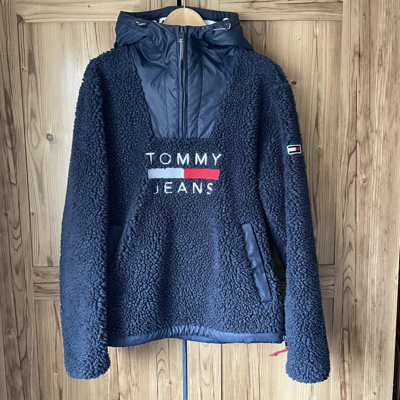 Tommy jeans sherpa hoodie 2024 sweatshirt