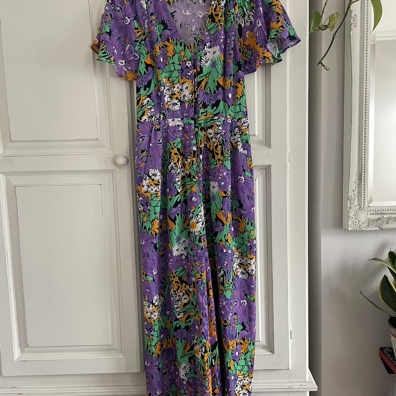 Whistles Women's Purple and Orange Jumpsuit Depop