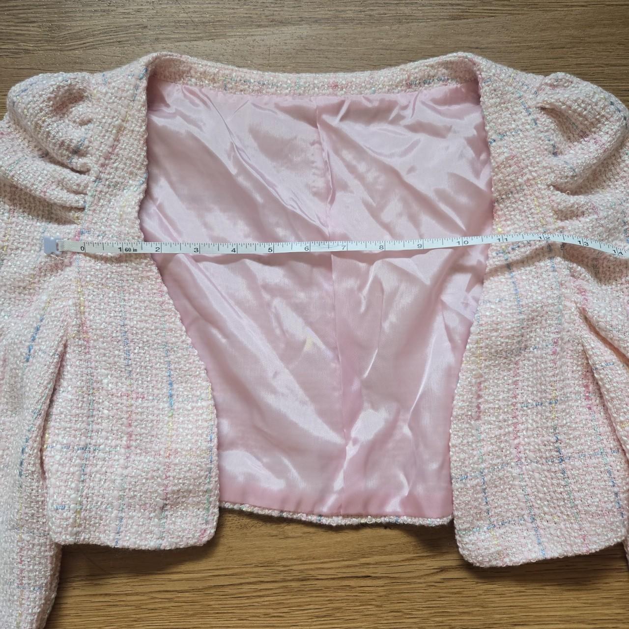 Women's Jacket - Pink - XS – handmade pink and wh… - image 3