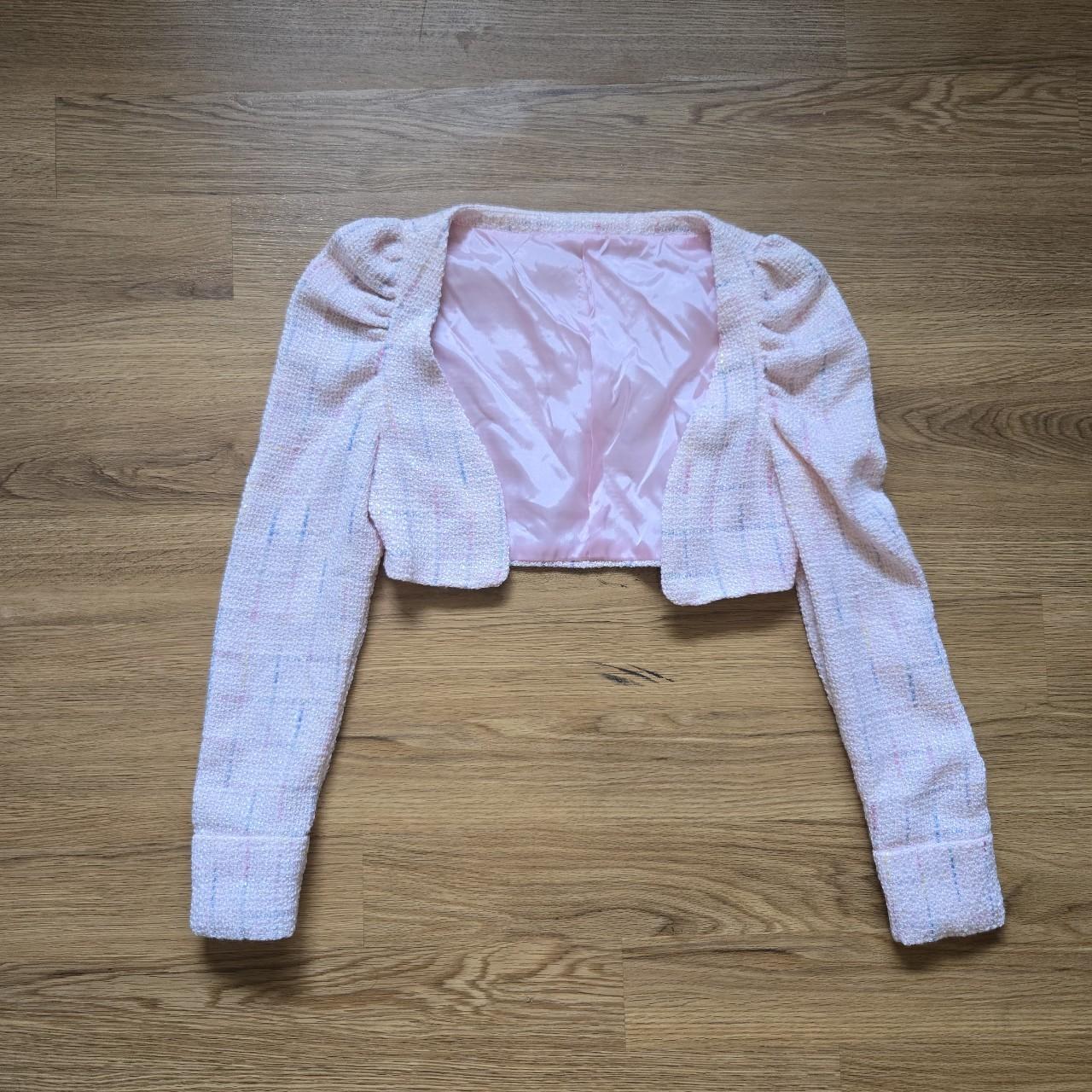 Women's Jacket - Pink - XS – handmade pink and wh… - image 1