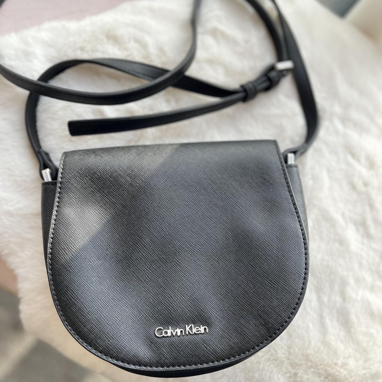 Calvin Klein Hayden Saffiano Leather Crossbody - Depop