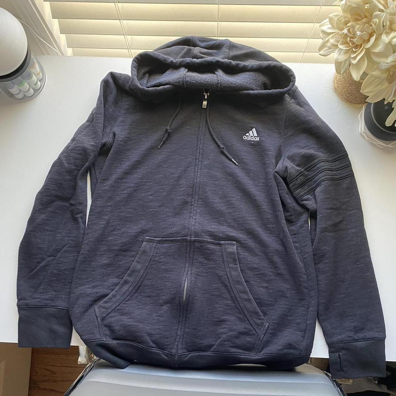 Large black Adidas zip-up #large #zipup #adidas... - Depop