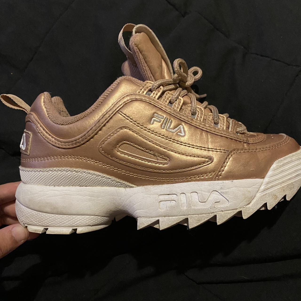 Rose gold Fila disrupters Woman s 6. They have some. Depop