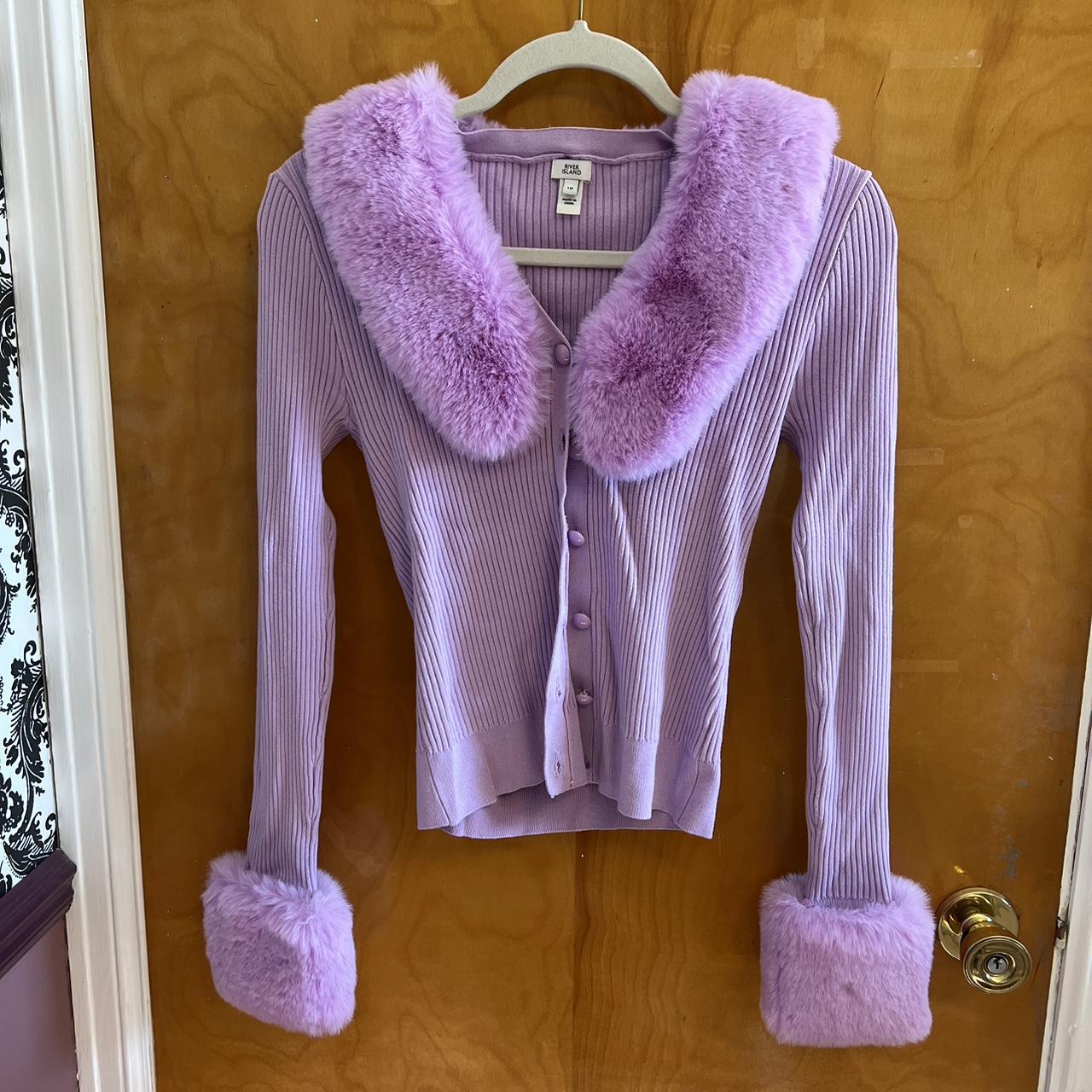 River Island Purple Faux Fur Cardigan, Brand