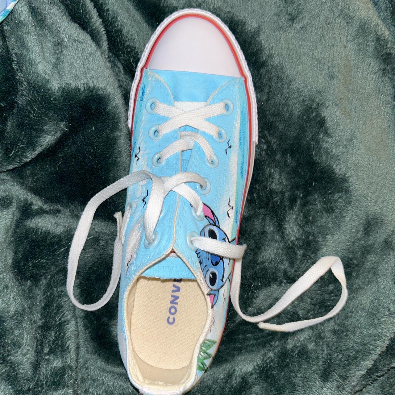Customized Stitch shoes from Lilo and Stitch Depop