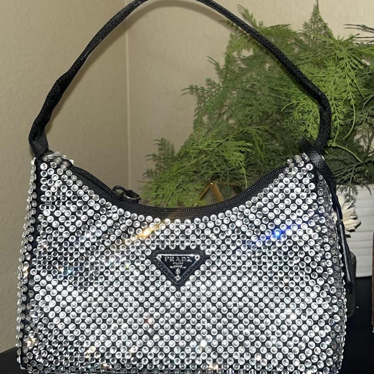 prada satin mini bag never wear anymore, like new , | Depop