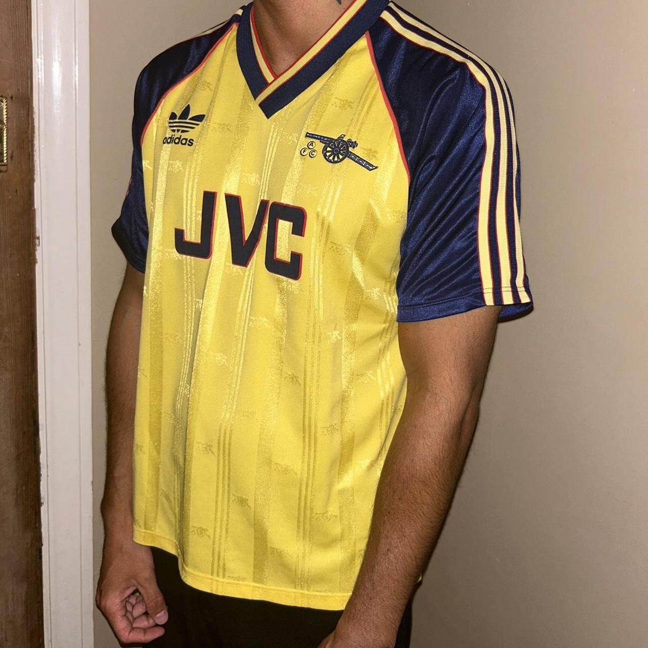 Orignal authentic Arsenal yellow jersey JVC 1988 | Depop