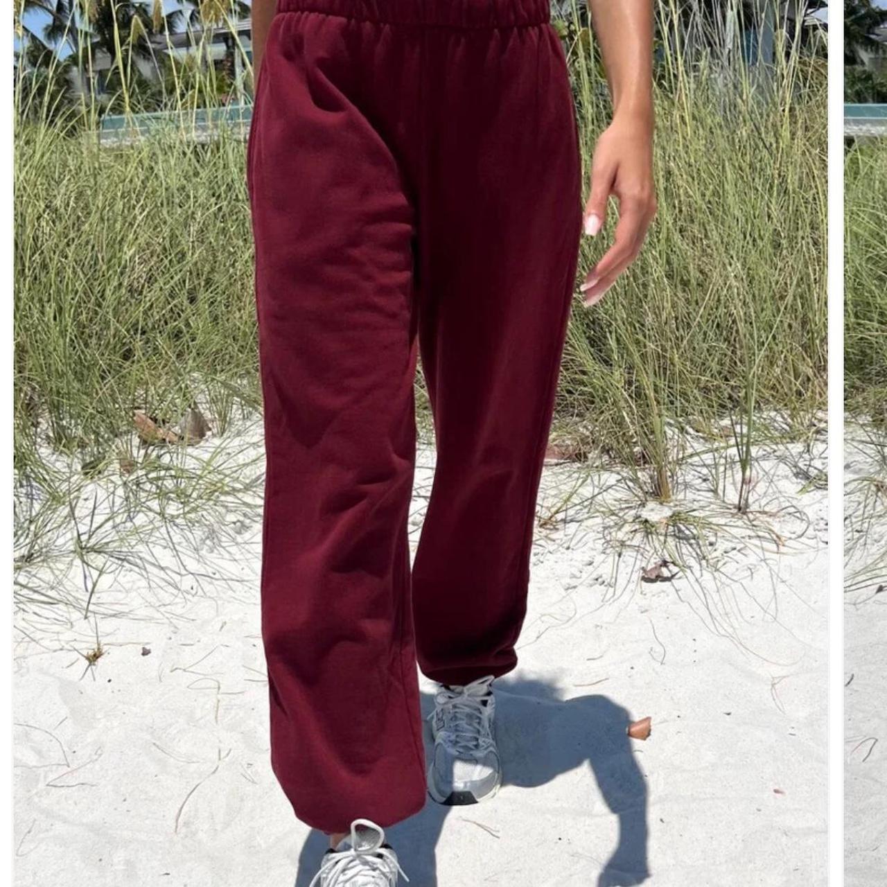 Red brandy melville sweatpants Depop