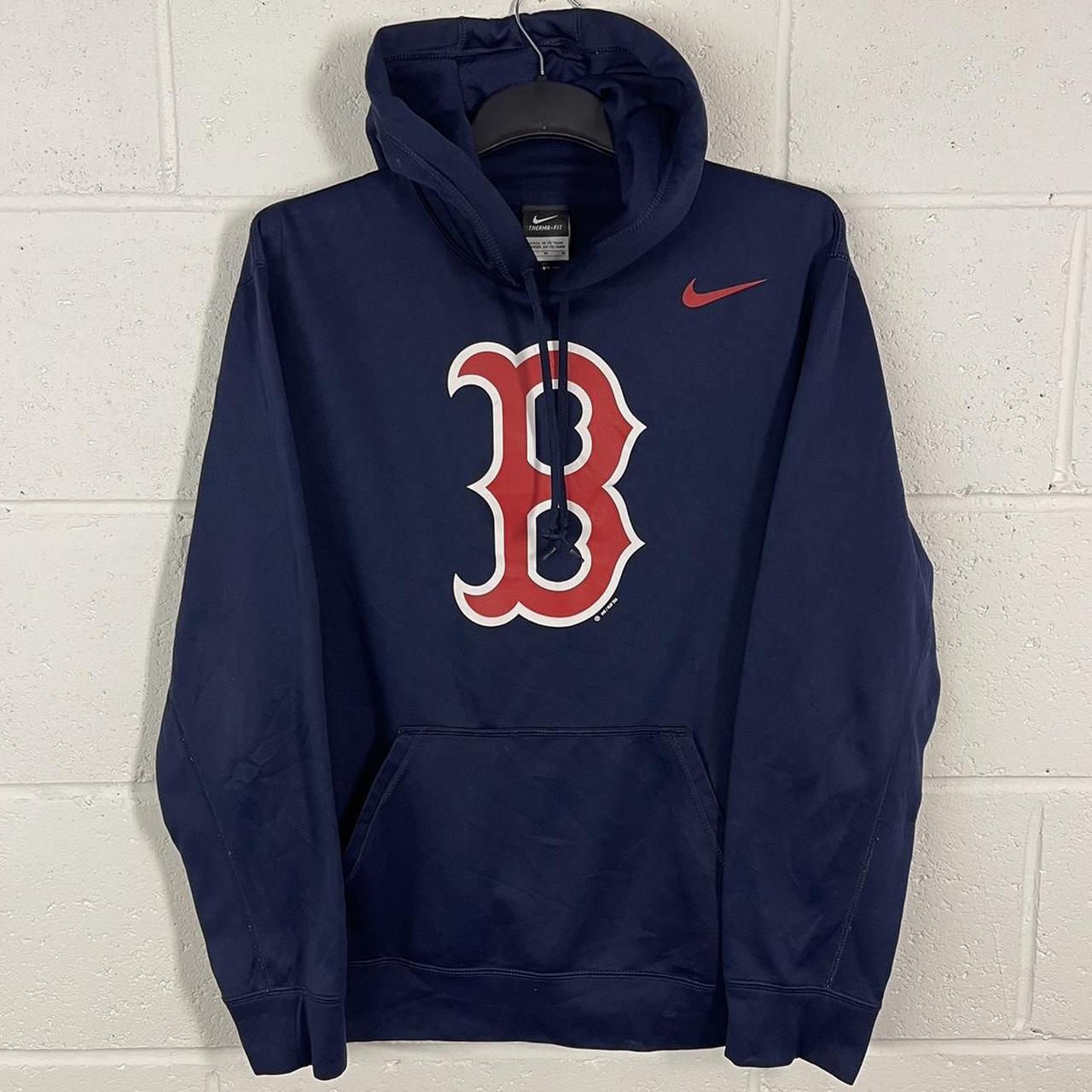 Nike Boston Red Sox Therma-fit hoodie Large printed - Depop