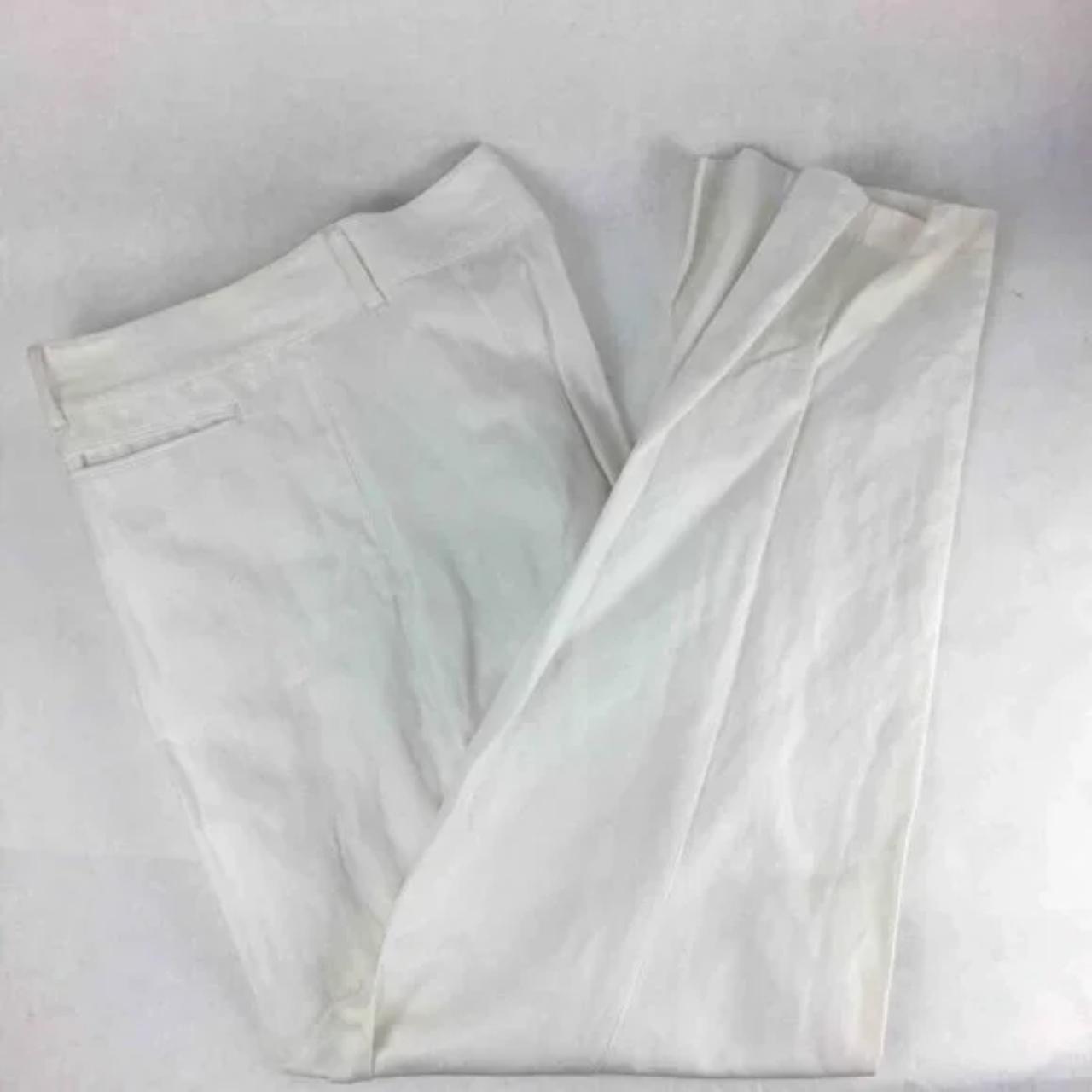 Just Cavalli Mens Dress Pants White Lined Flat Front... - Depop