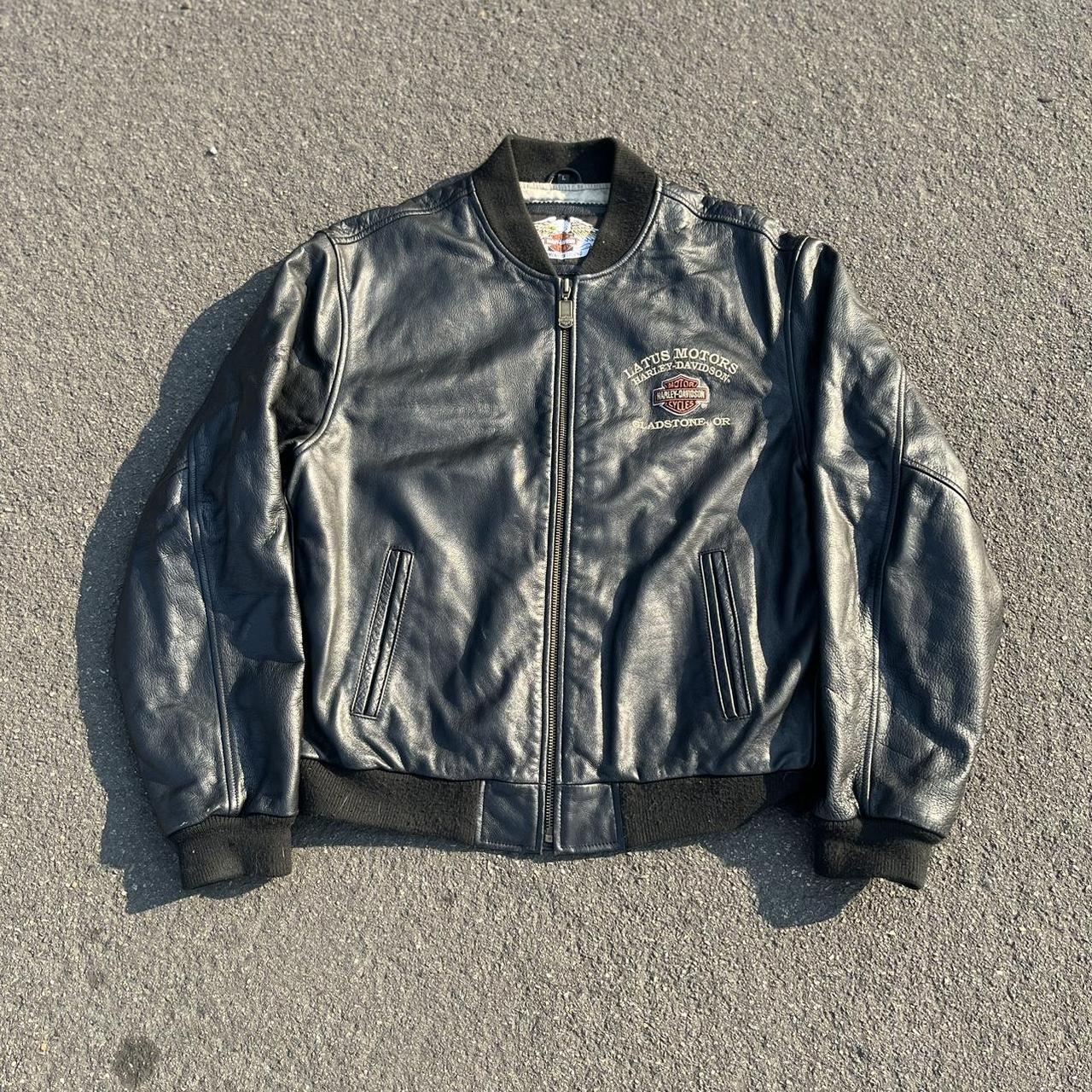 Rare vintage dead stock Harley Davison thick leather... Depop