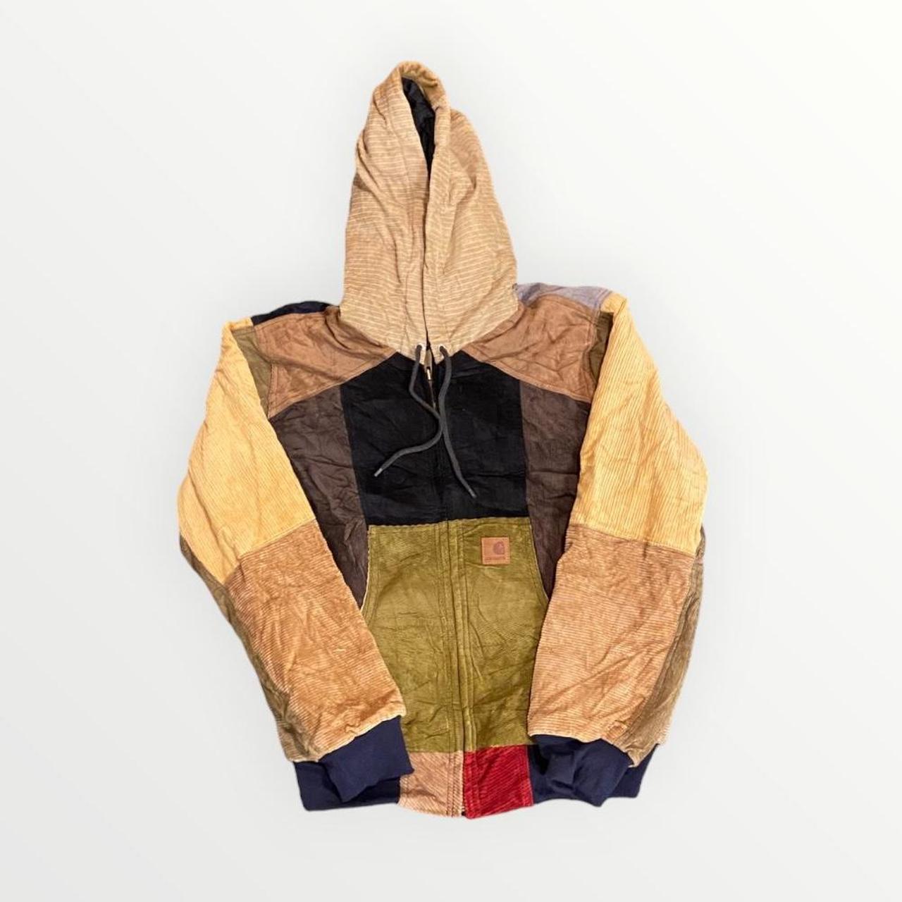 Hooded Corduroy Patchwork Vintage Jacket Dhgate Block Patchwork