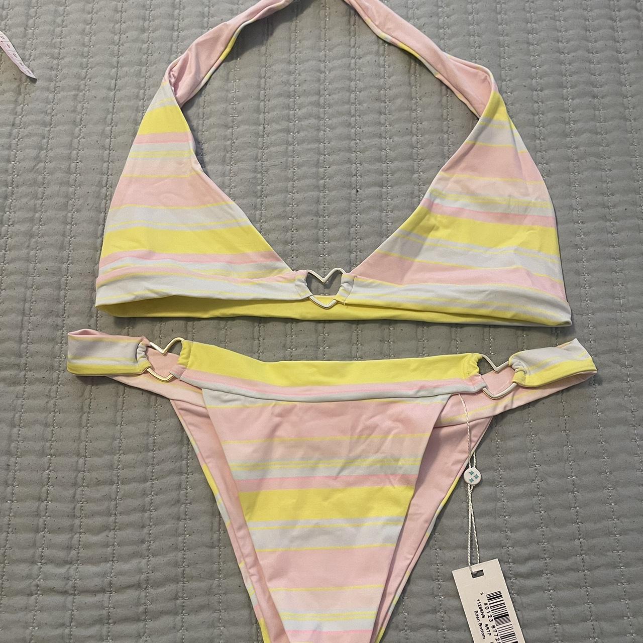 FRANKIE’S BIKINIS - HEART SHAPED WIRE HALTER… - Depop