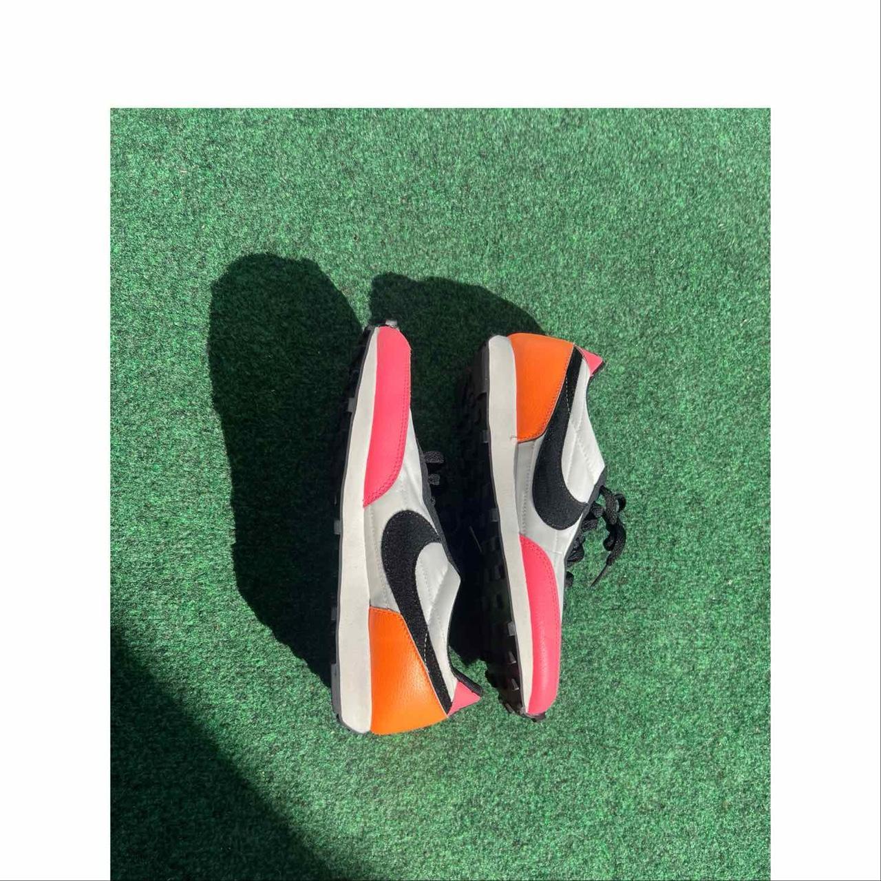 Nike Neon Waffles Trainers Gently used Size-8... - Depop