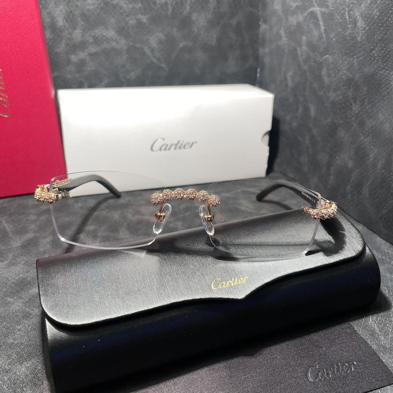 Cartier glasses clear lens Dimond prong set with... - Depop