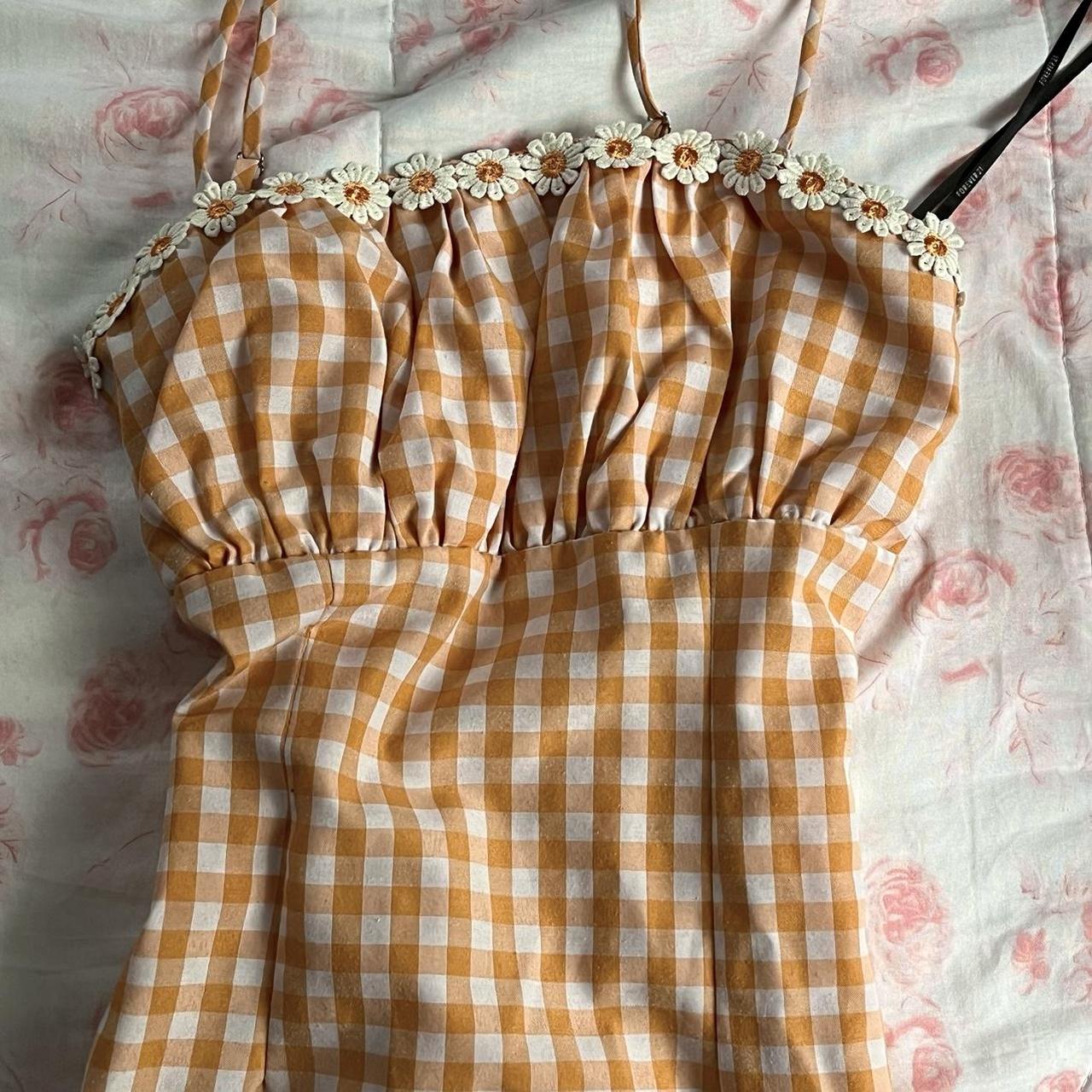 Flower milkmaid dress - Depop