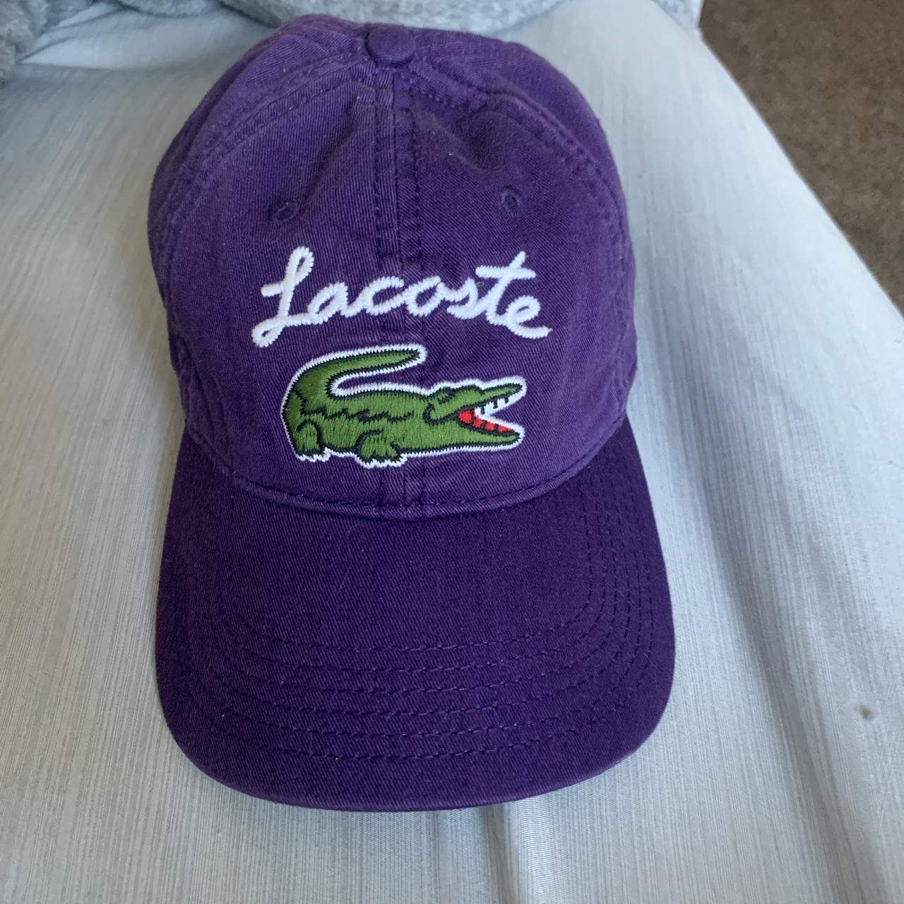 Purple 2024 lacoste hat