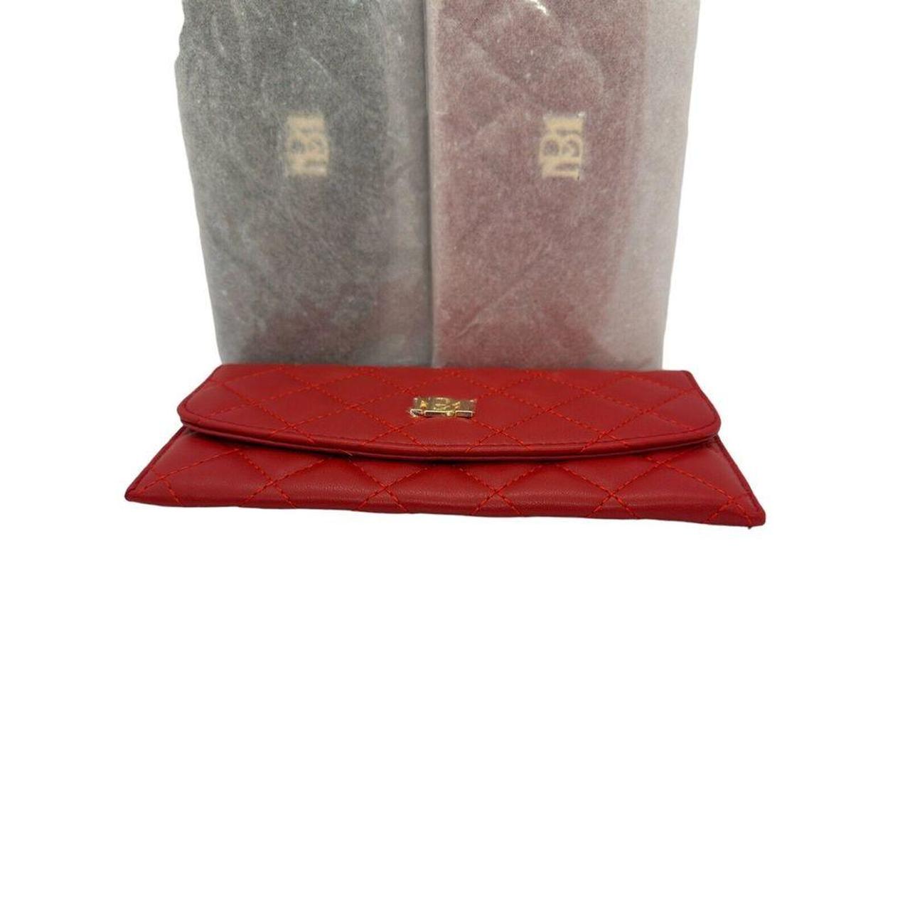 Badgley Mischka Wallet Card Holder Red Modern Luxury... - Depop
