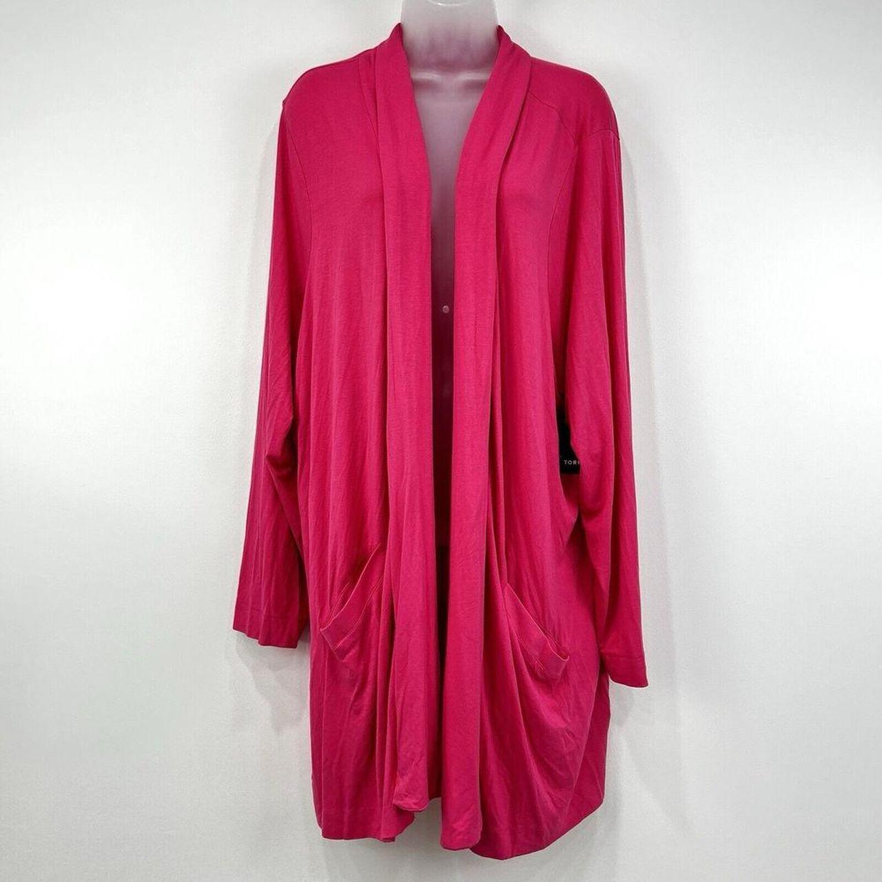 Torrid Cardigan Top Women 4X Hot Pink Duster Super