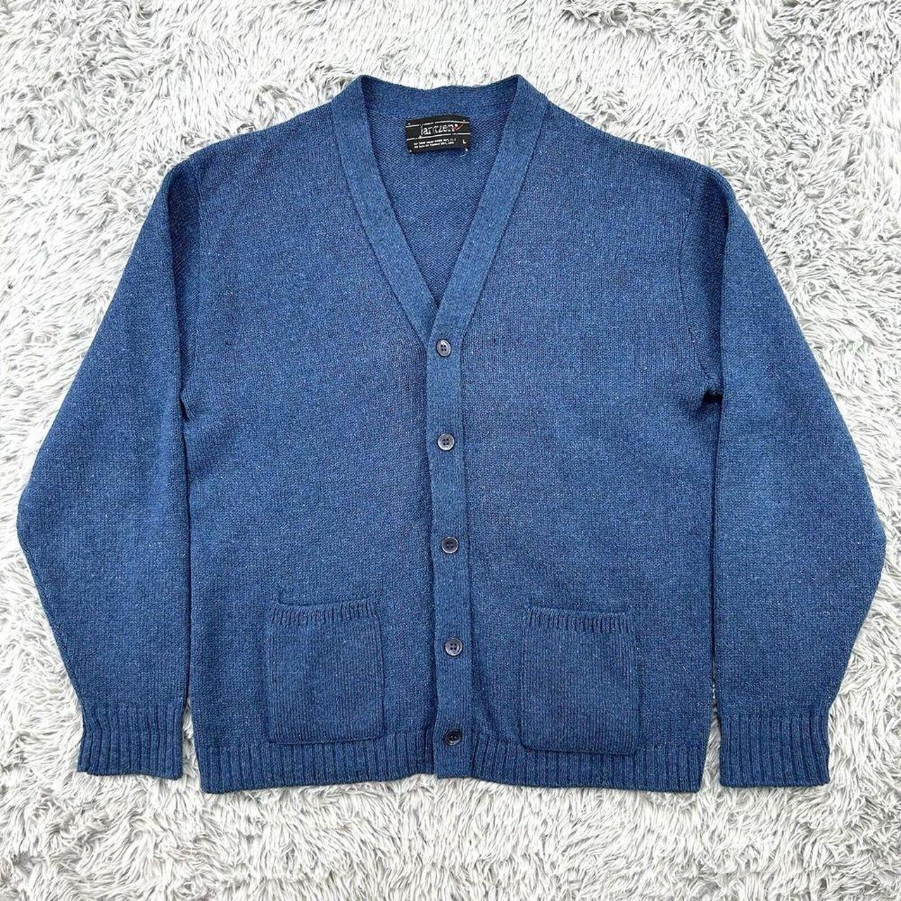 Jantzen Cardigan Men s L Blue VTG Cobain Wool. Depop