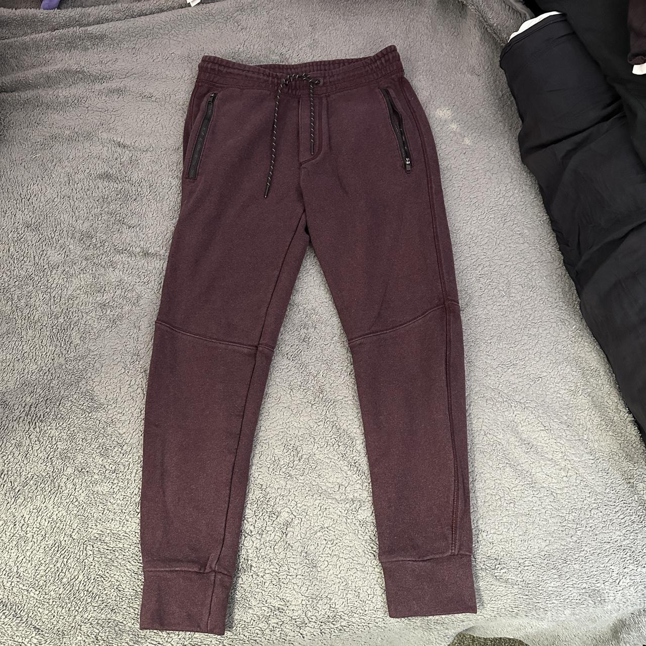 American Eagle joggers, dark red, mens small,