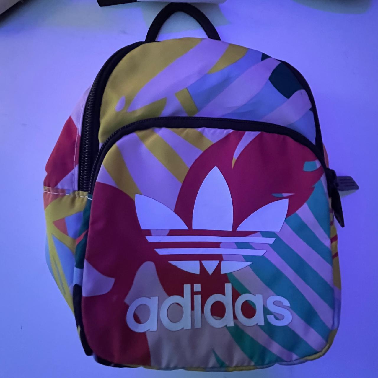 Adidas Floral Bag Only used once handbag minibackpack Depop