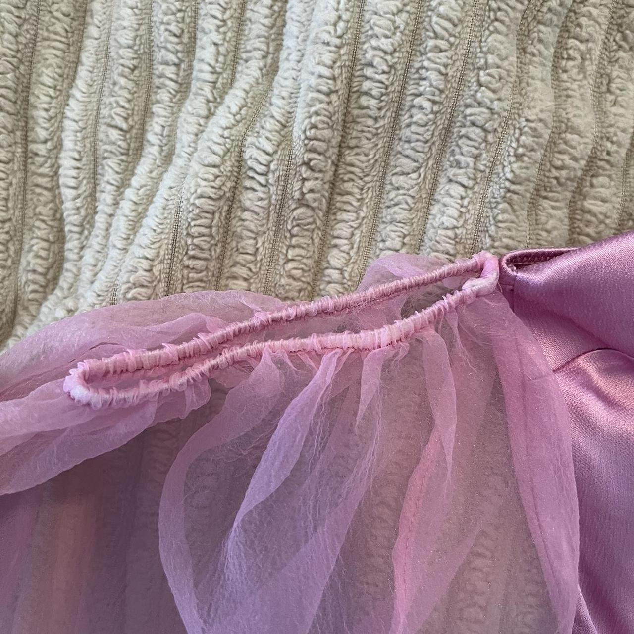 zara pink organza top. soft satinlike material on... Depop