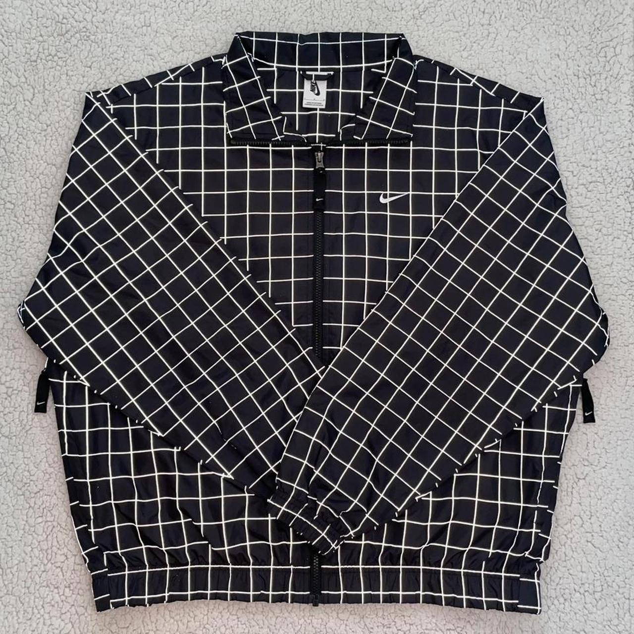 【美品】NIKE LAB plaid check jacket ナイキラボ Nike Lab Flash Track Reflective Jacket Size Large- | Depop