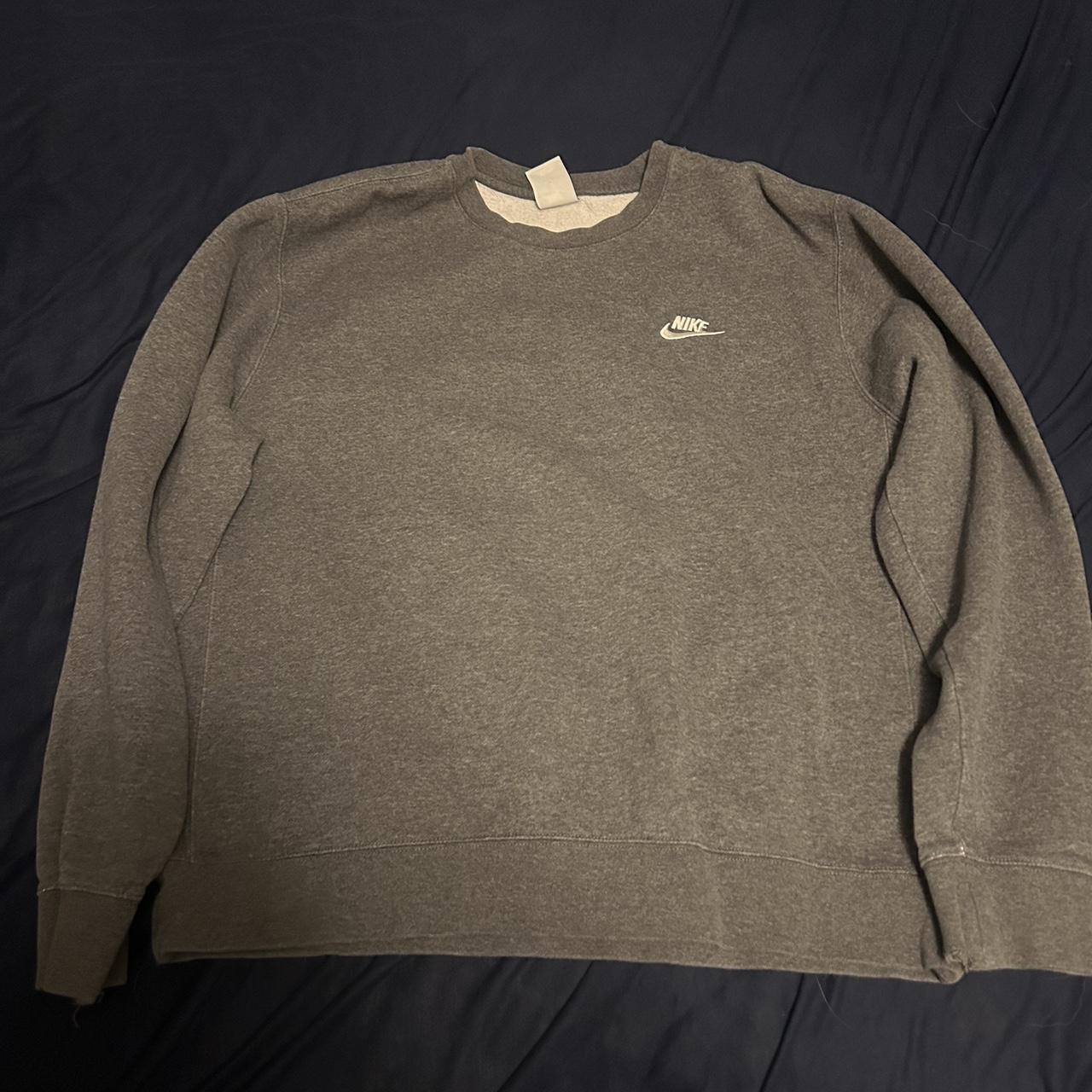 grey nike sweater size medium - Depop