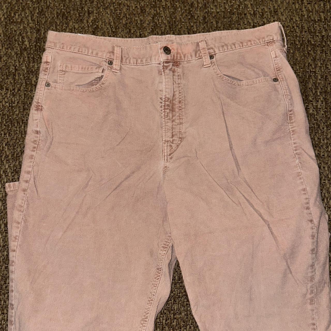 Pink corduroy-jeans - Depop