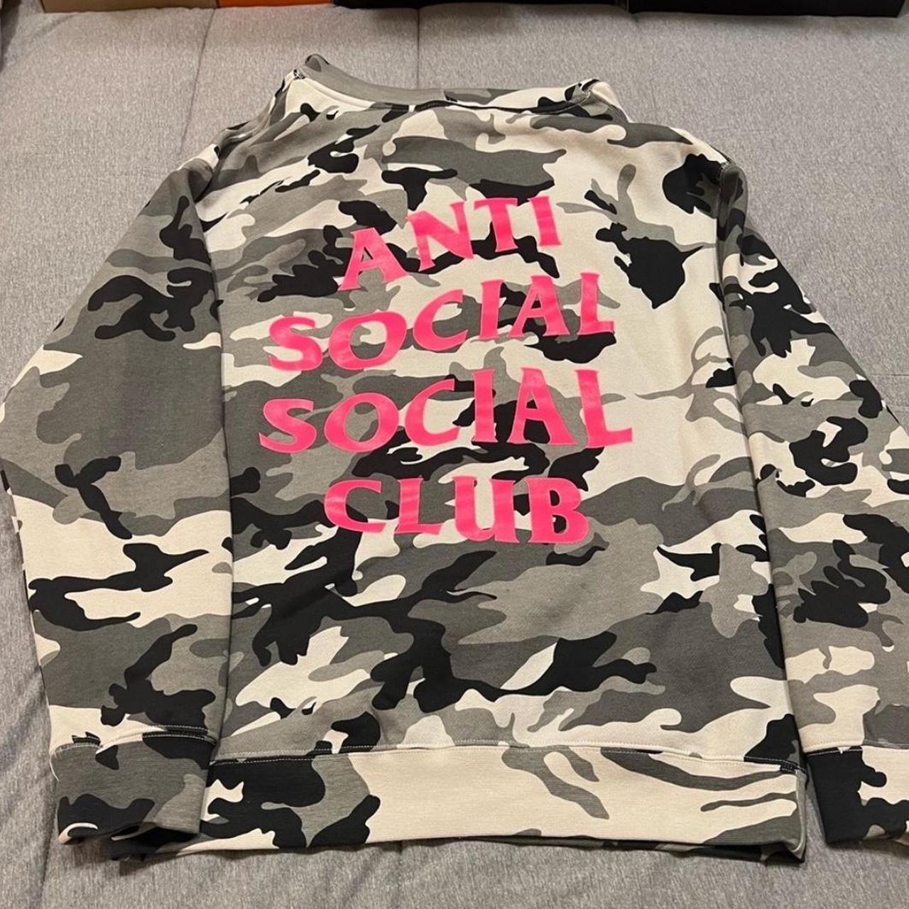 Anti social social hotsell club snow camo hoodie