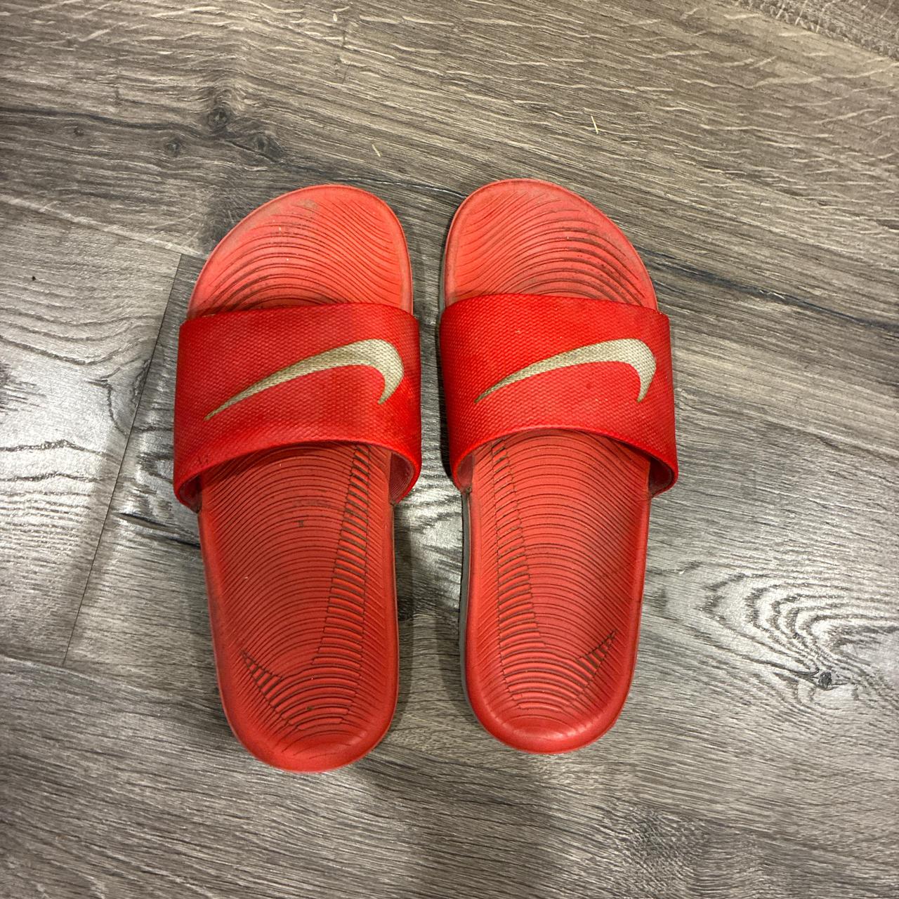 Nike Men's Slides - Red - US 5 – Nike red slides … - image 1
