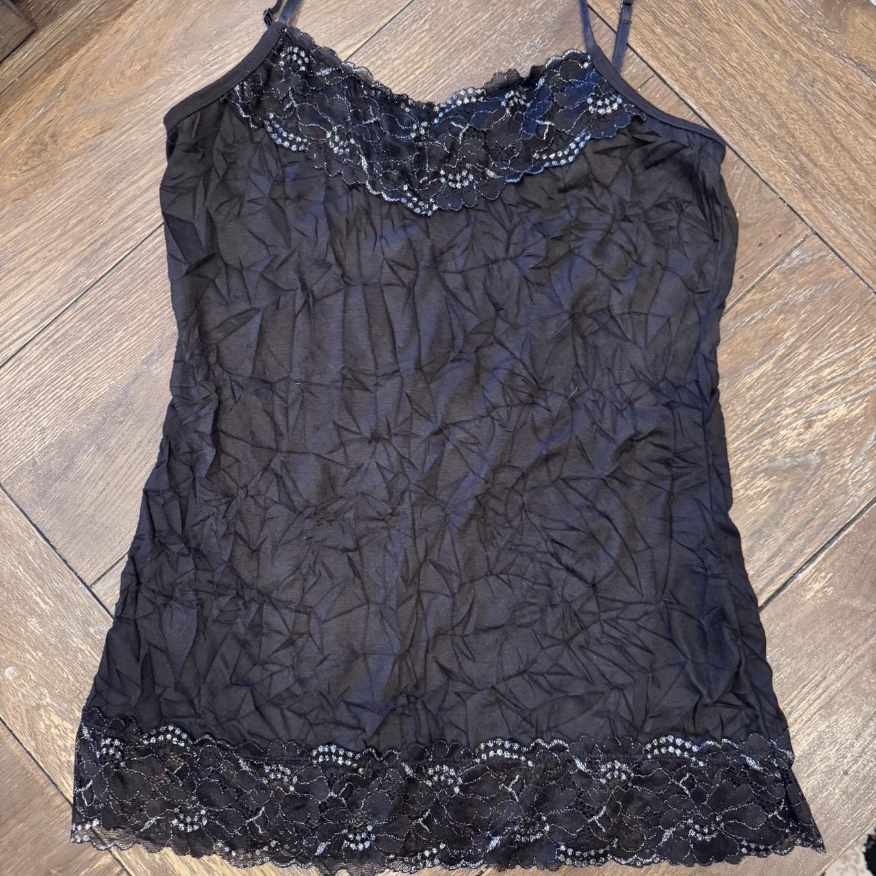 Maurices Dark Gray Lace Trim Cami Dark gray cami... - Depop