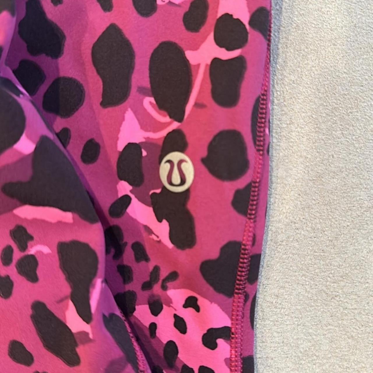 LuluLemon Base Pase Pink Cheetah Leggings, length is - Depop