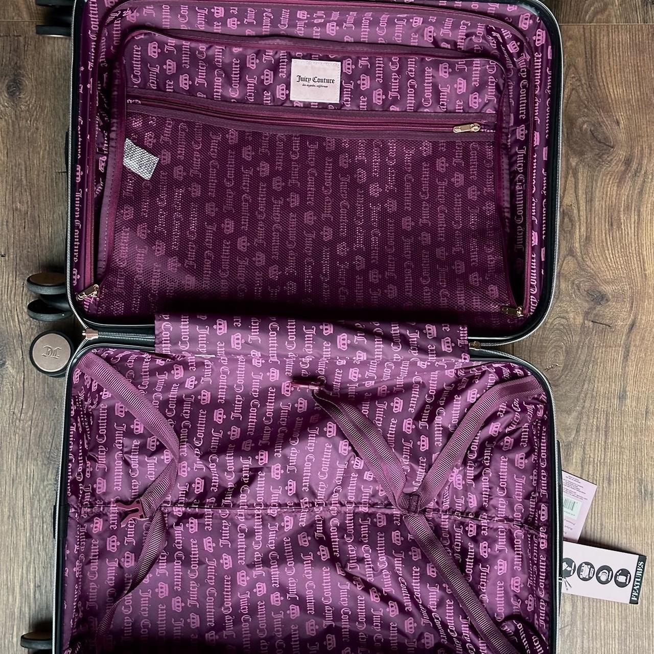 Juicy Couture hardshell suitcase travel bag -... - Depop