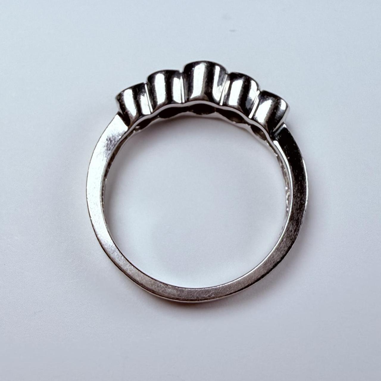 Women's Ring - White/Silver – 14K Solid White Gol… - image 6