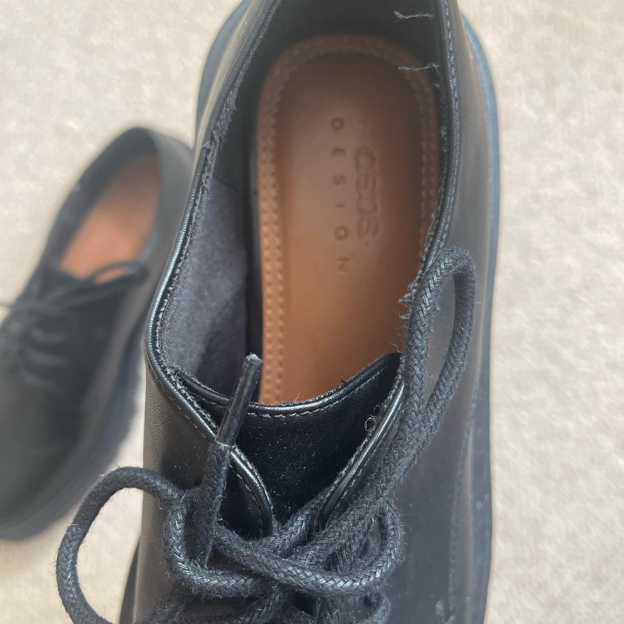 Asos black loafers derby shoes UK Womens size 6... Depop