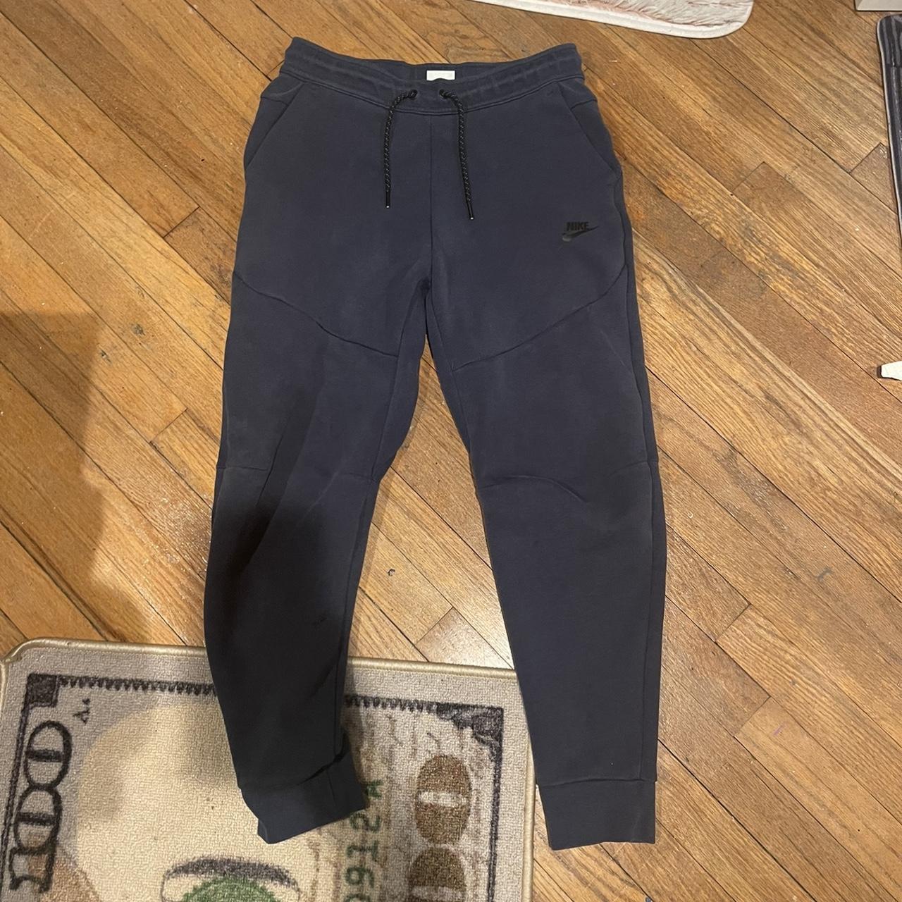 mens navy nike tech joggers