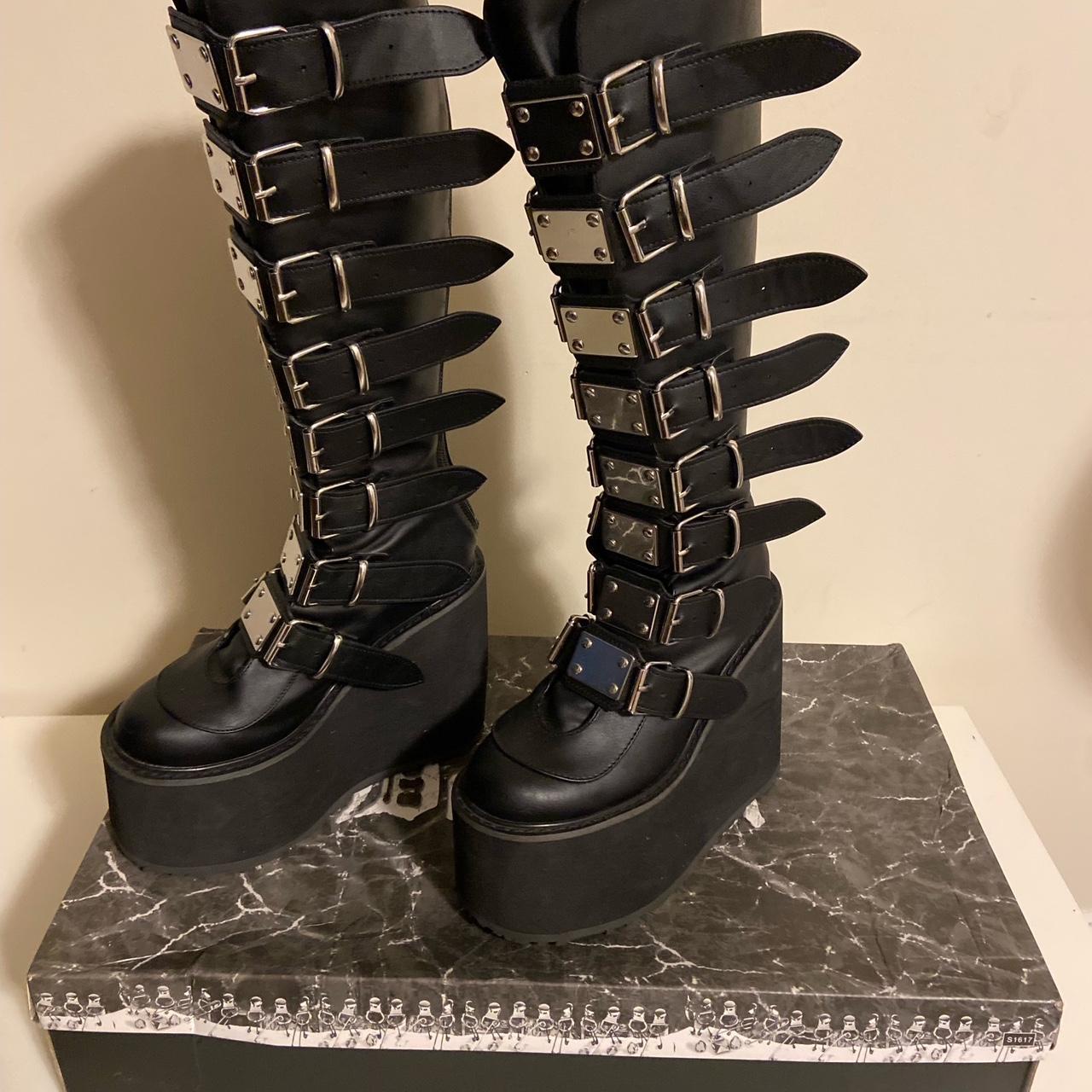 Demonia Women's Platform Boots - Black - US 6 – S… - image 1