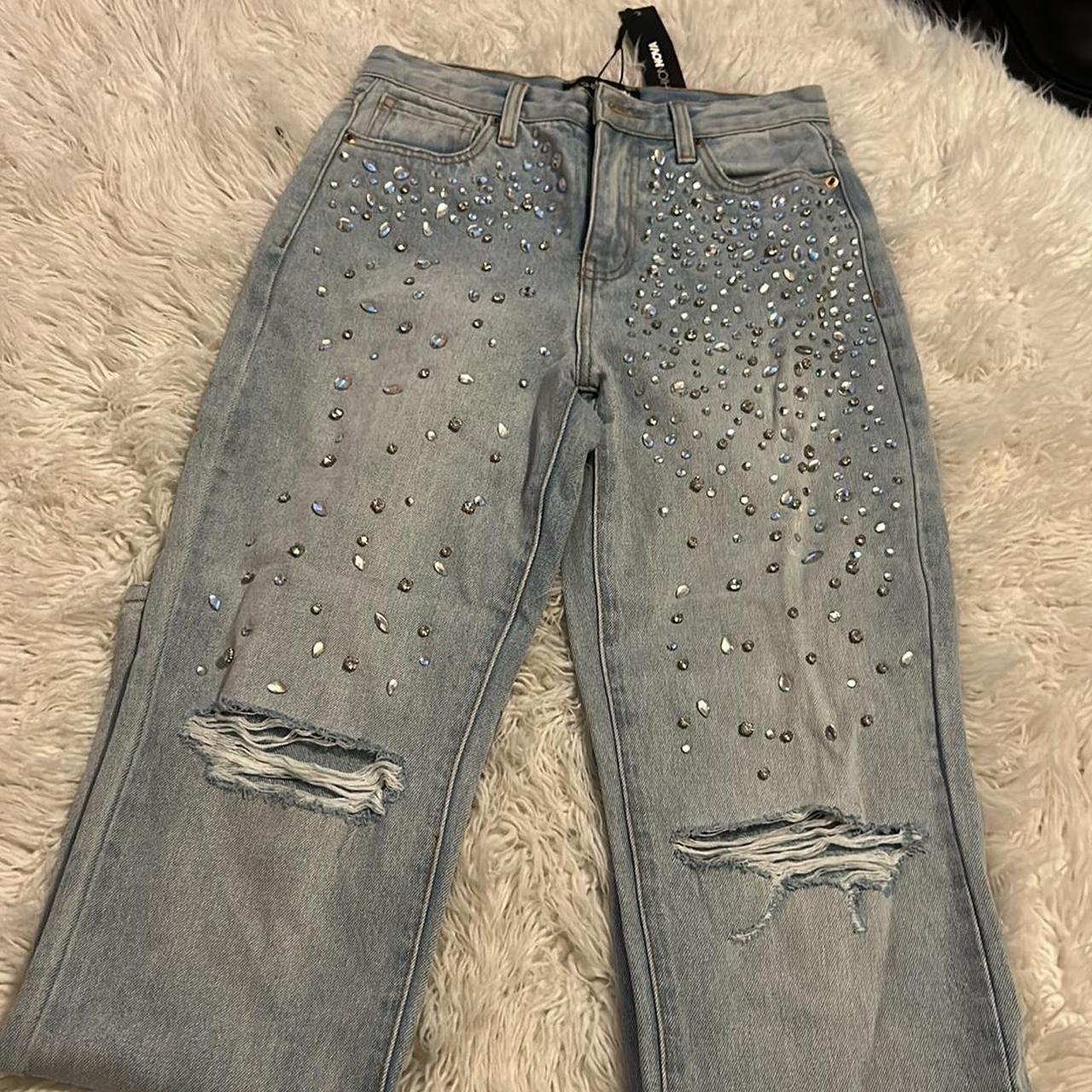 Women&rsquo;s fashion nova jeans good quality gems - Depop