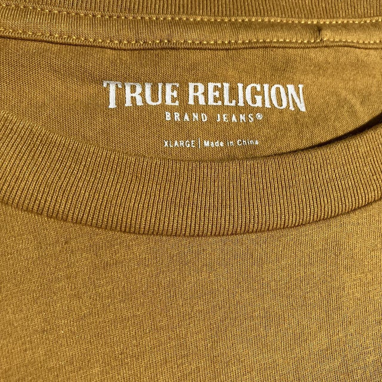 True religion graphic logo classic est 2002 mustard | Depop